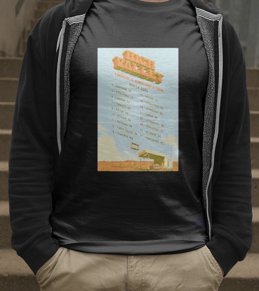 High Valley Paradise Hurricanes Tour 2026 March Dates Canada USA Locations T-Shirt