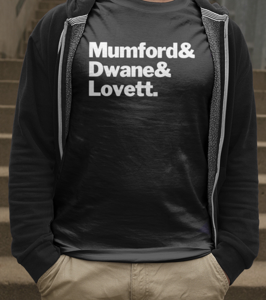 Mumford Dwane Lovett Trio Collaborative Team Typography T-Shirt