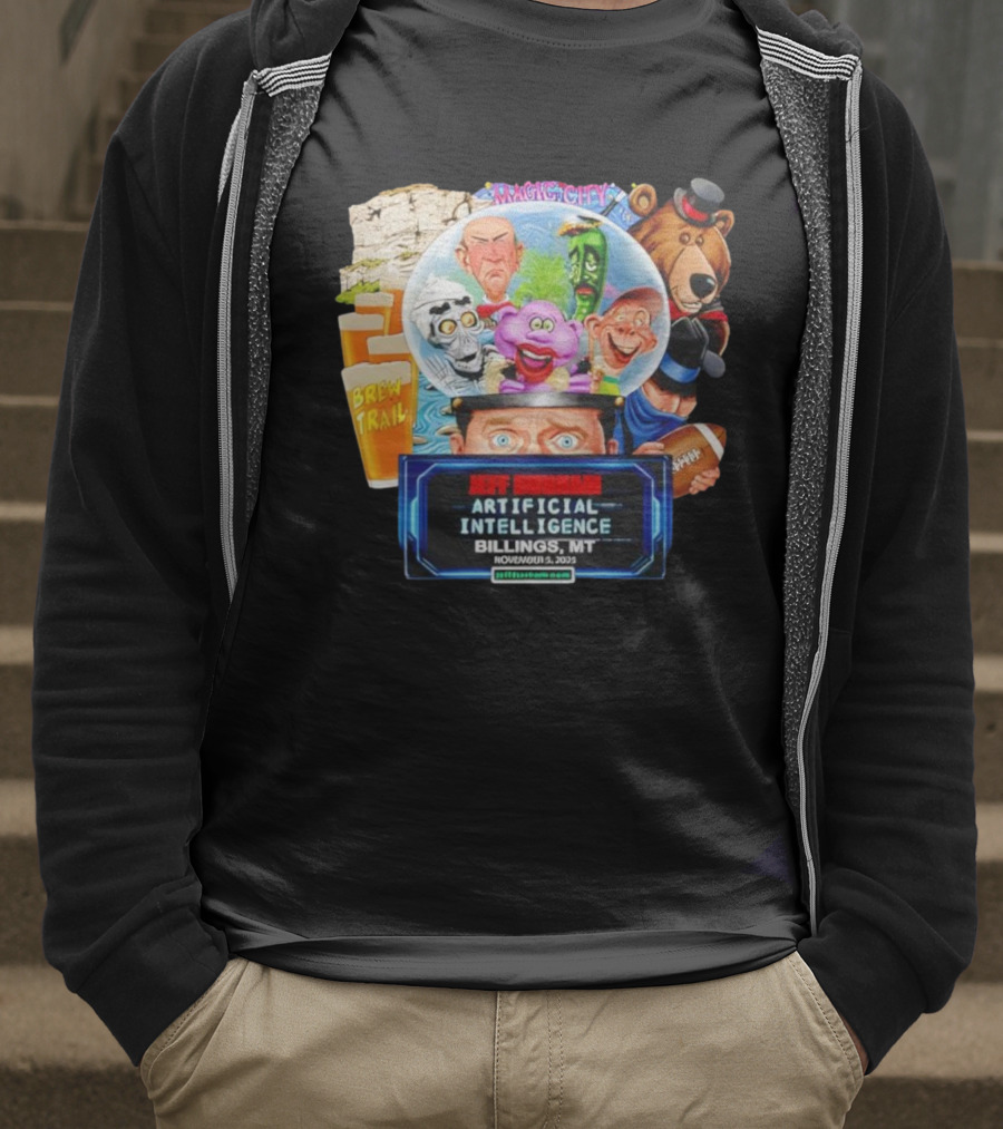 Jeff Dunham Artificial Intelligence Tour Billings MT November 3 2023 T-Shirt
