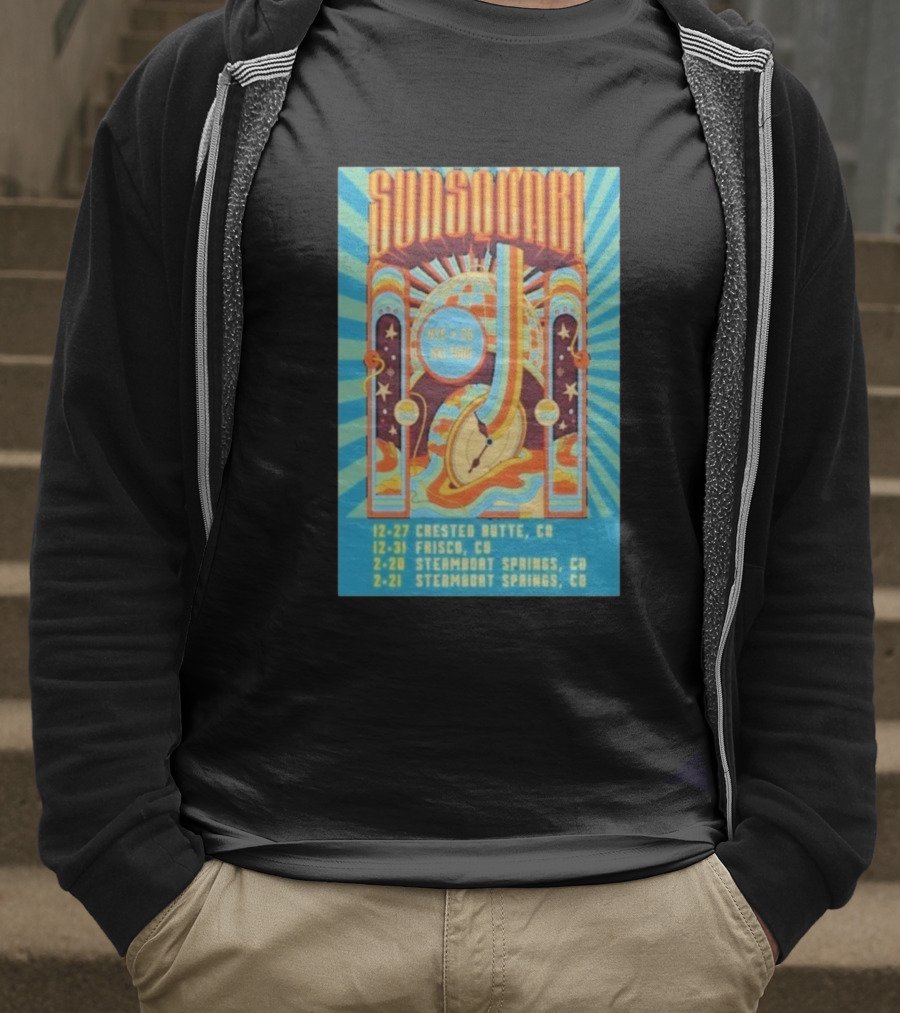 Sunsquabi NYE CO Ski Tour 2025 2026 Crested Butte Frisco Steamboat Springs Event Dates T-Shirt