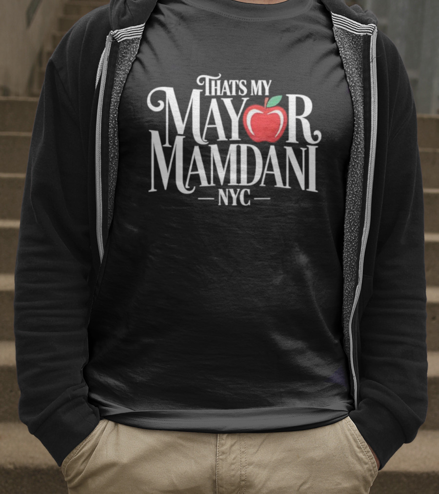 That's My Mayor Mamdani NYC Red Apple Style T-Shirt