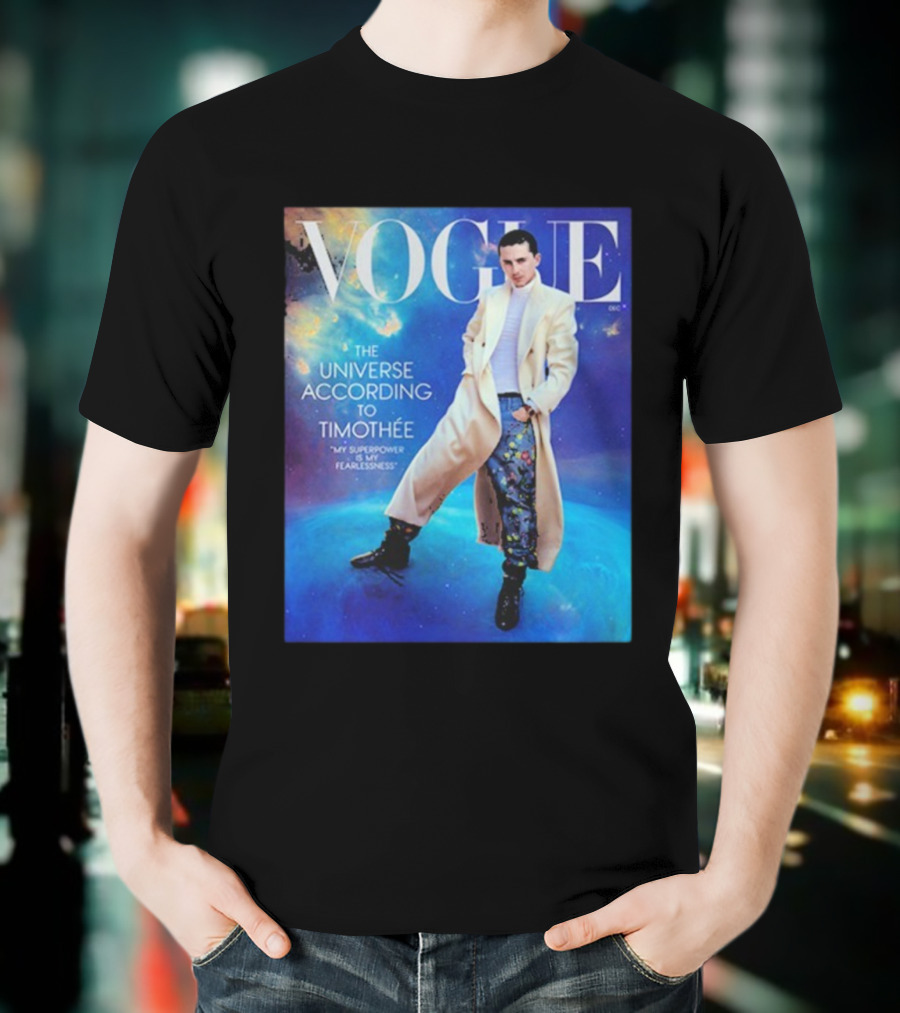 US Vogue Timothée Chalamet December Issue The Universe According To Timothée T-Shirt