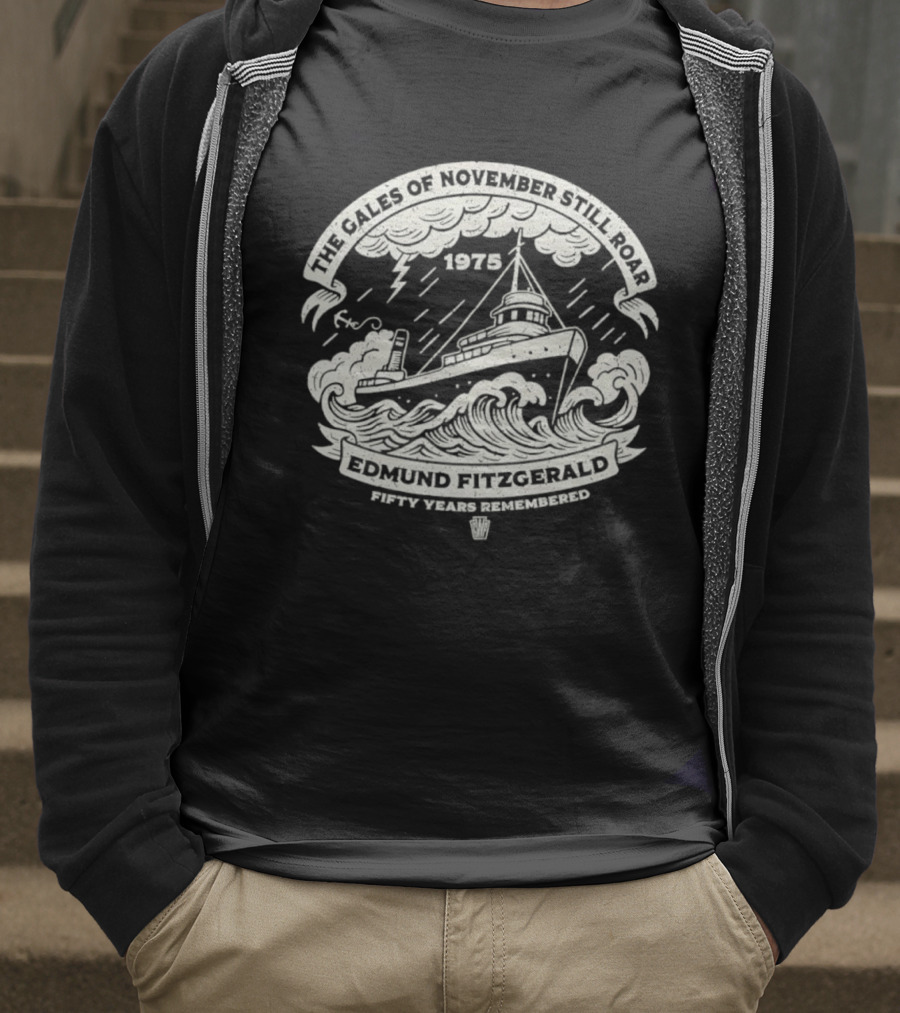 Edmund Fitzgerald 1975 The Gales Of November Fifty Years Remembered T-Shirt