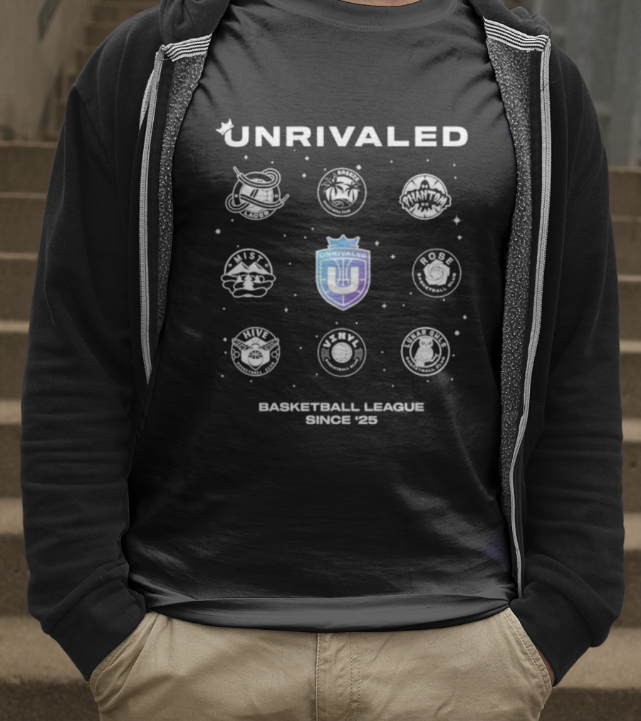 UNRIVALED Basketball League Since '25 Emblem Icons Collection T-Shirt