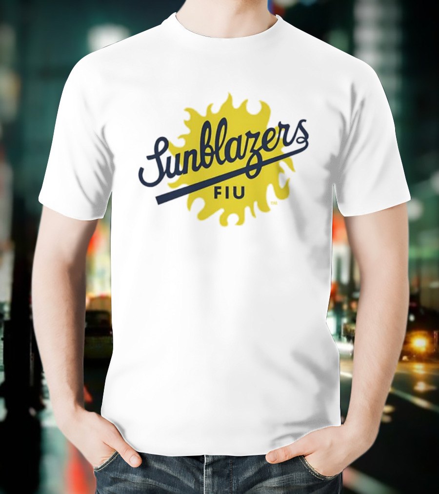 FIU Sunblazers NCAA Football Team Logo Retro Style T-Shirt