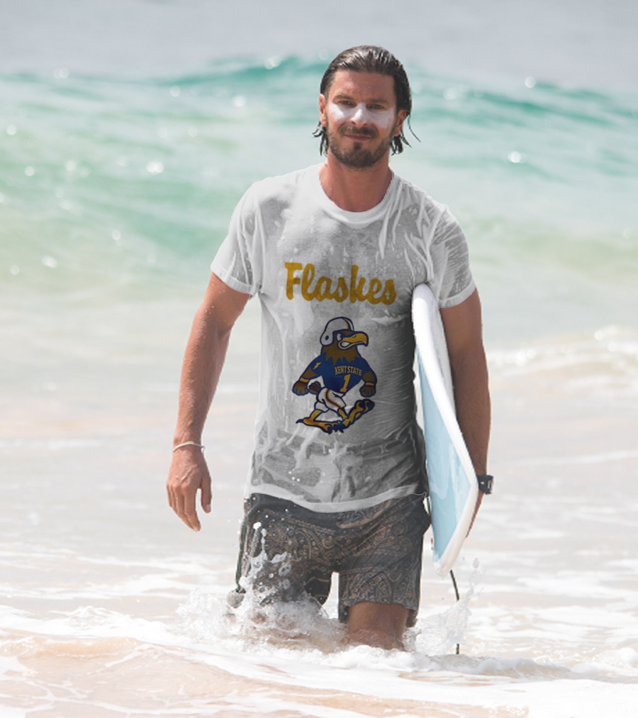 Kent State Golden Flashes Mascot Football Blue Jersey T-Shirt