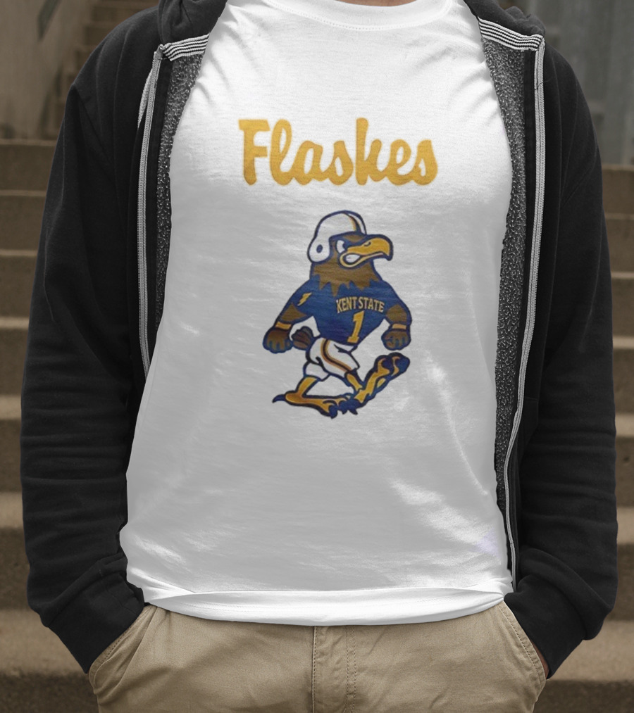 Kent State Golden Flashes Mascot Football Blue Jersey T-Shirt
