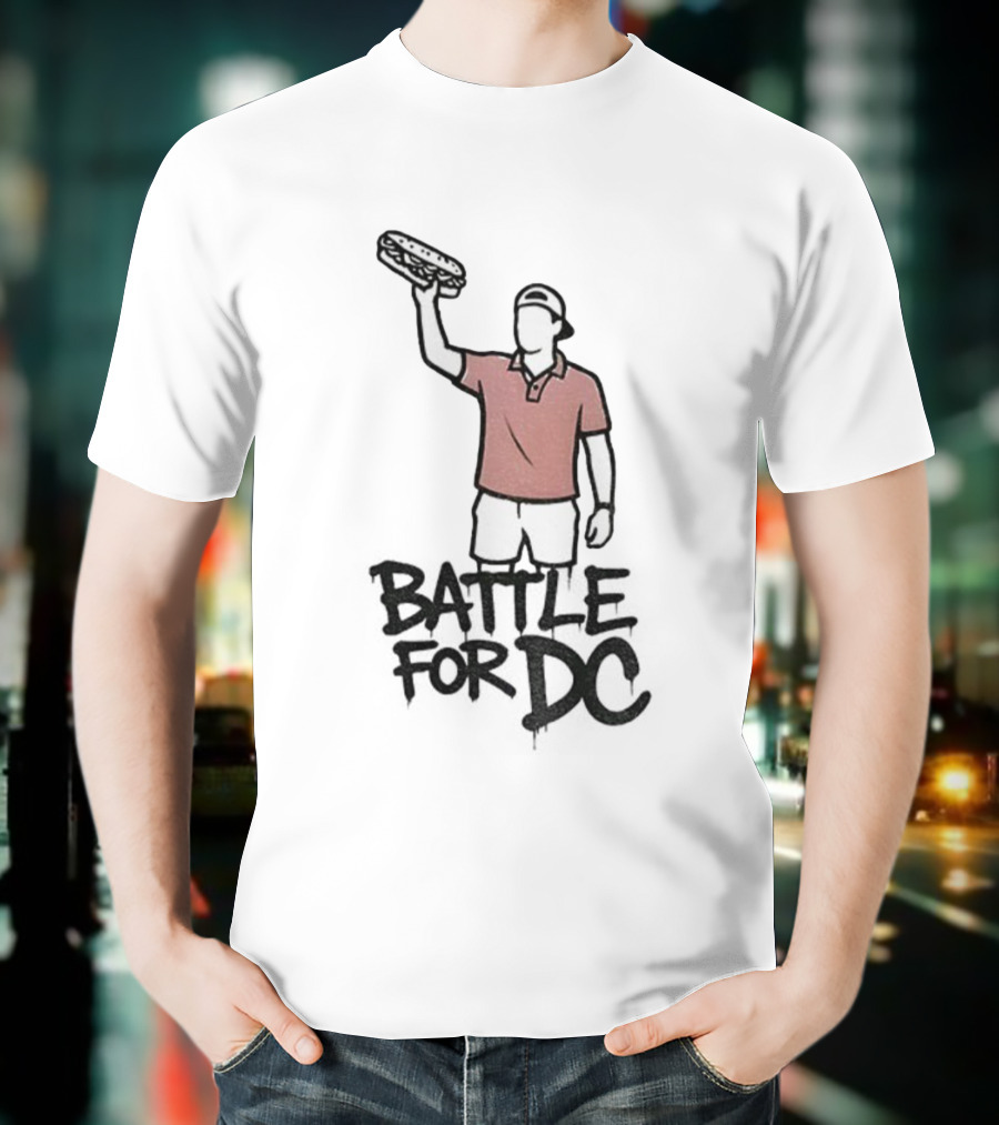 Sandwich Guy Battle For DC Anti Trump Graphic Tee T-Shirt
