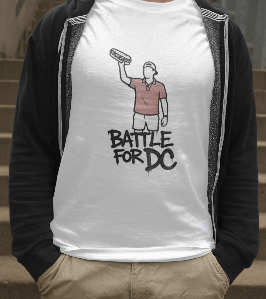 Sandwich Guy Battle For DC Anti Trump Graphic Tee T-Shirt