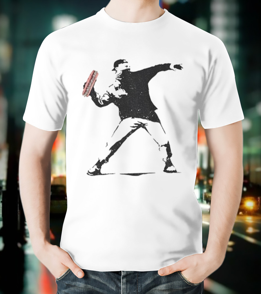 Sandwich Slinger FTW Iconic Sandwich Revolution Guy Throwing Sandwich T-Shirt