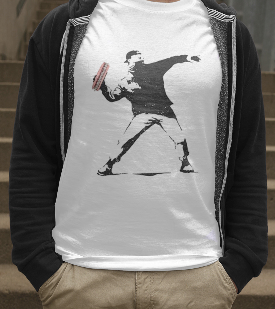 Sandwich Slinger FTW Iconic Sandwich Revolution Guy Throwing Sandwich T-Shirt