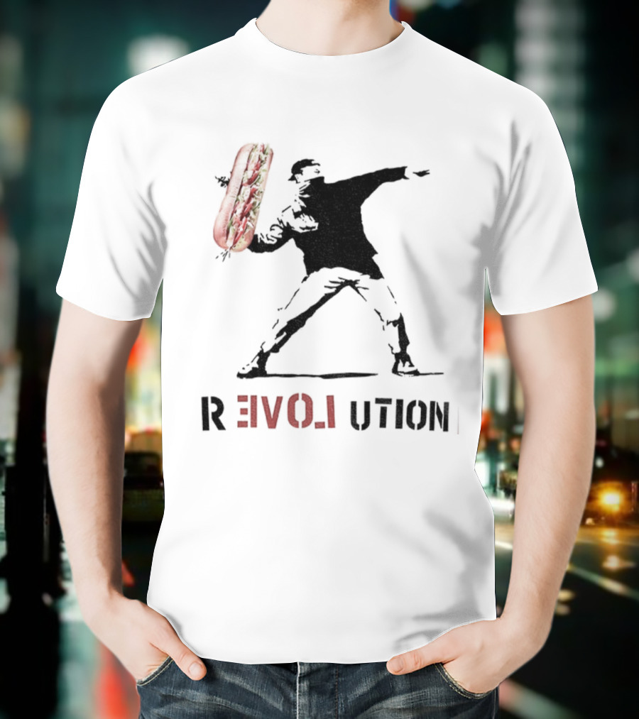 Revolutionary Sandwich Thrower Parody T-Shirt