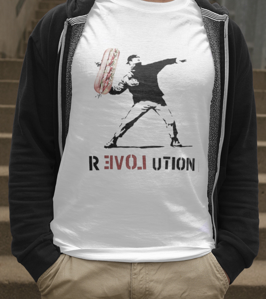 Revolutionary Sandwich Thrower Parody T-Shirt