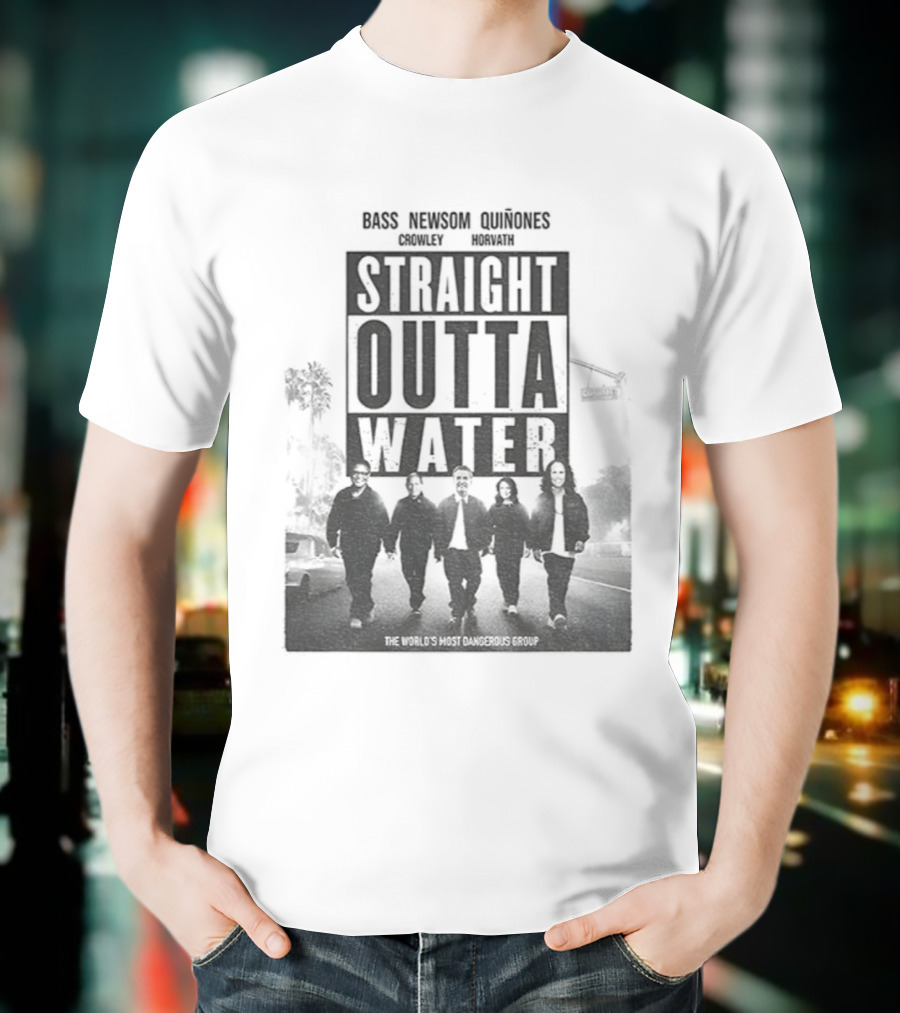 Straight Outta Water Bass Newsom Quinones Crowley Horvath T-Shirt