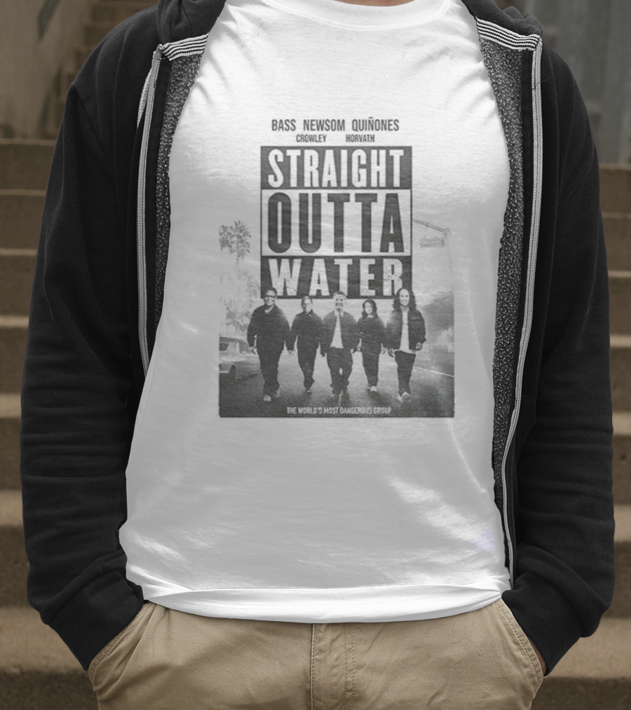Straight Outta Water Bass Newsom Quinones Crowley Horvath T-Shirt