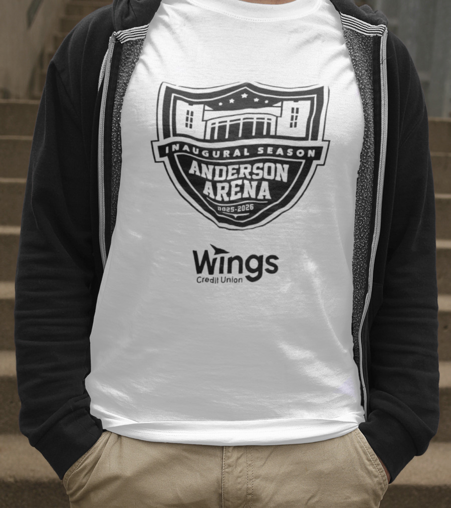 Wings Credit Union Anderson Arena Inaugural Season 2025 2026 T-Shirt