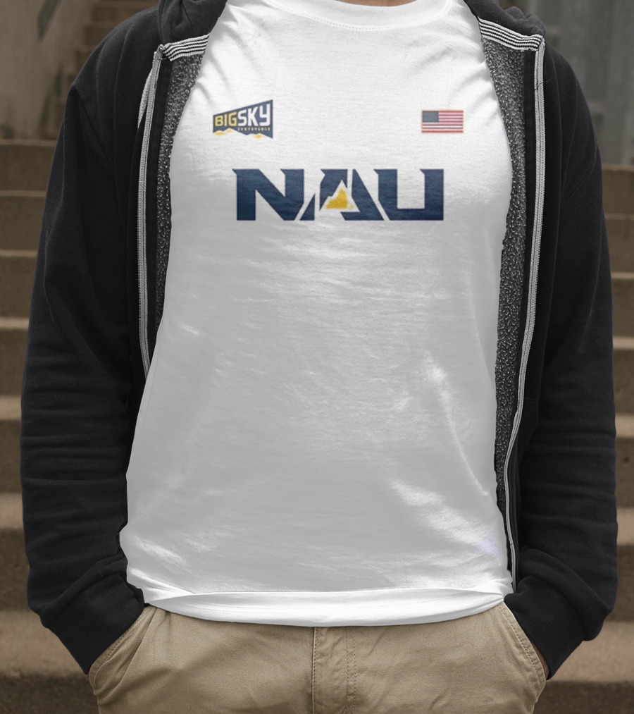 2025 Homecoming NAU Football Big Sky Conference American Flag T-Shirt