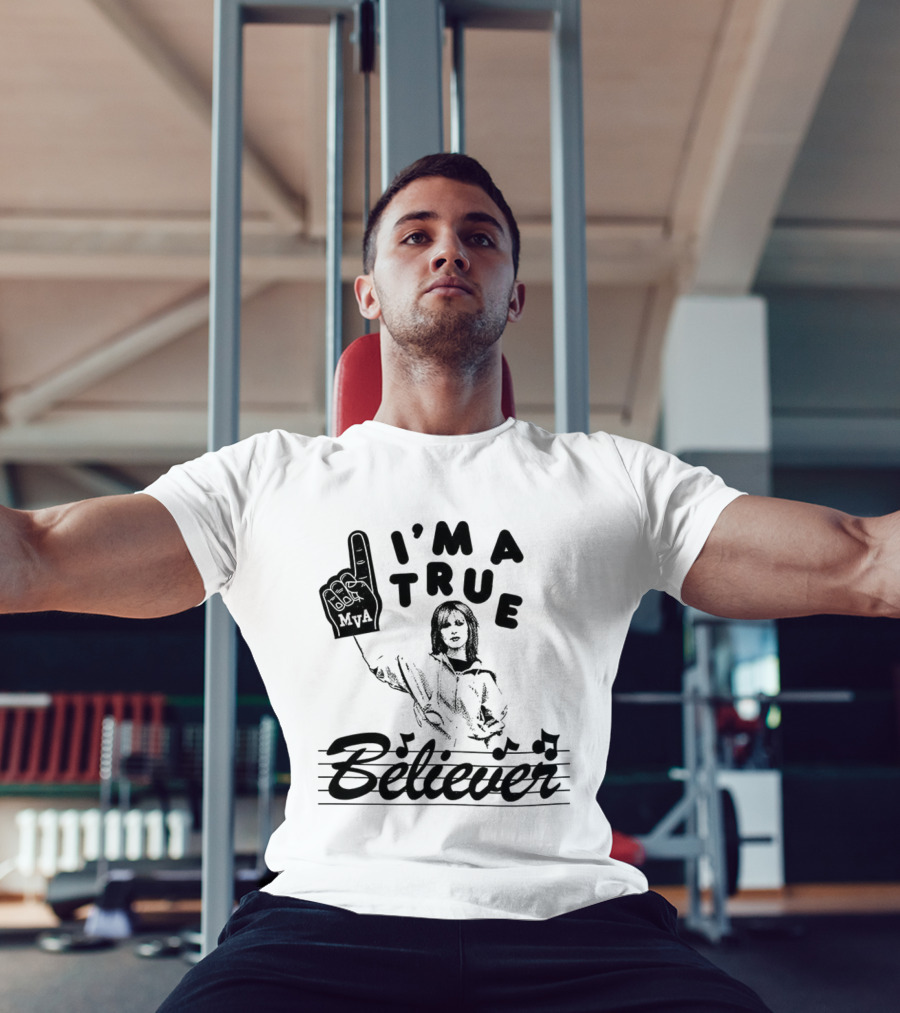 I'm A True Believer Finger Point Music Notes T-Shirt