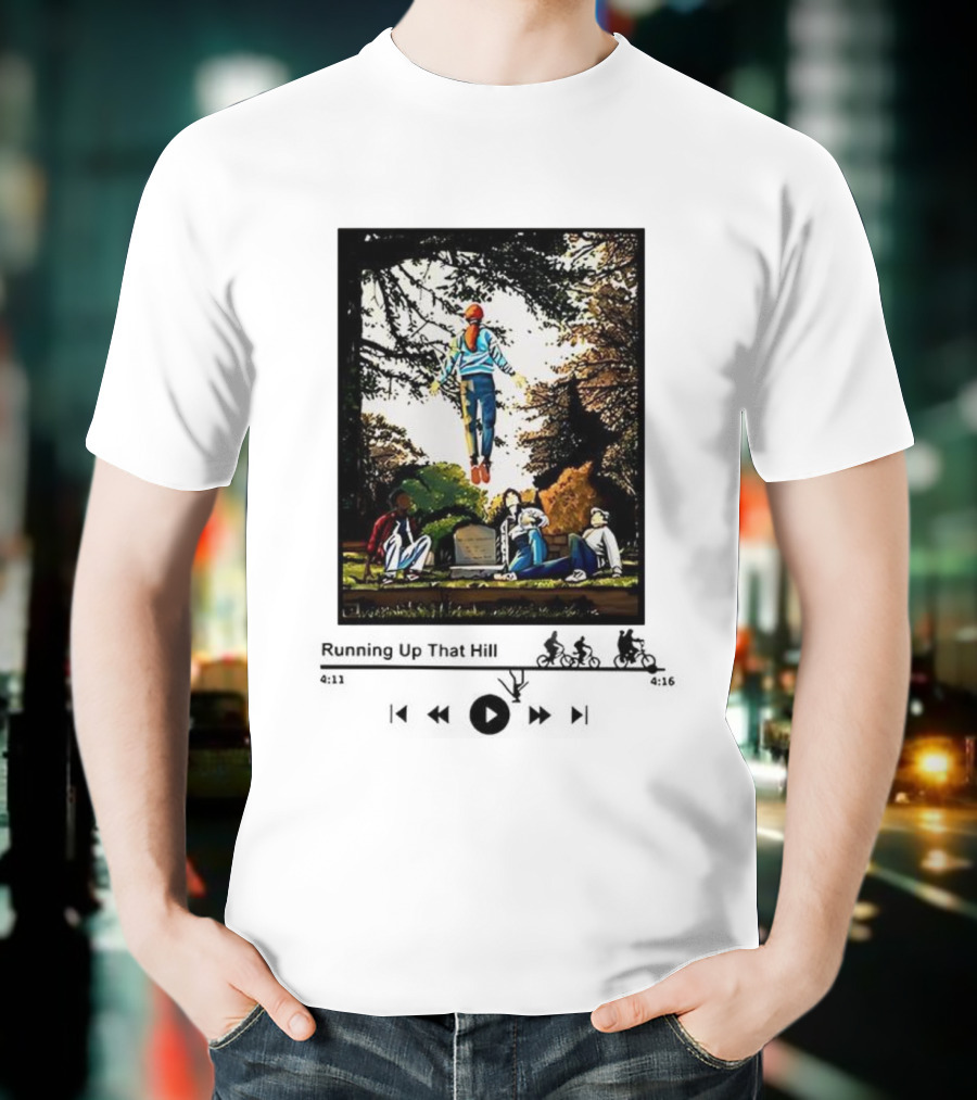 Max Mayfield Stranger Things Running Up That Hill Music Player Interface Scene T-Shirt