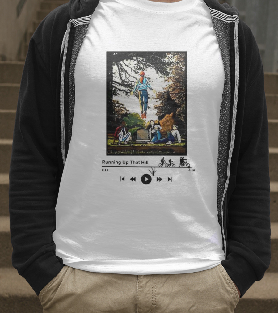 Max Mayfield Stranger Things Running Up That Hill Music Player Interface Scene T-Shirt