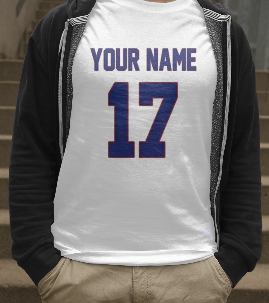 New York Giants Your Name 17 Old School Fits 2025 Football T-Shirt