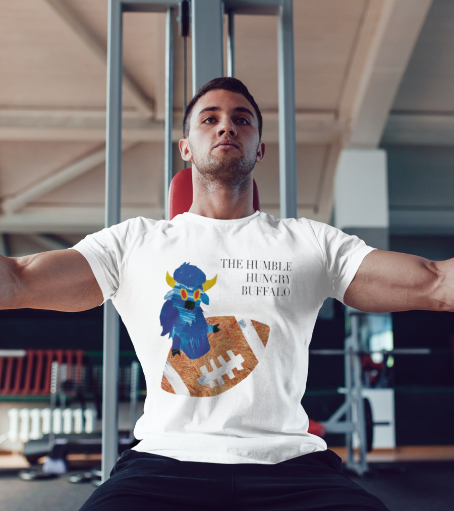 The Humble Hungry Buffalo Riding A Football T-Shirt