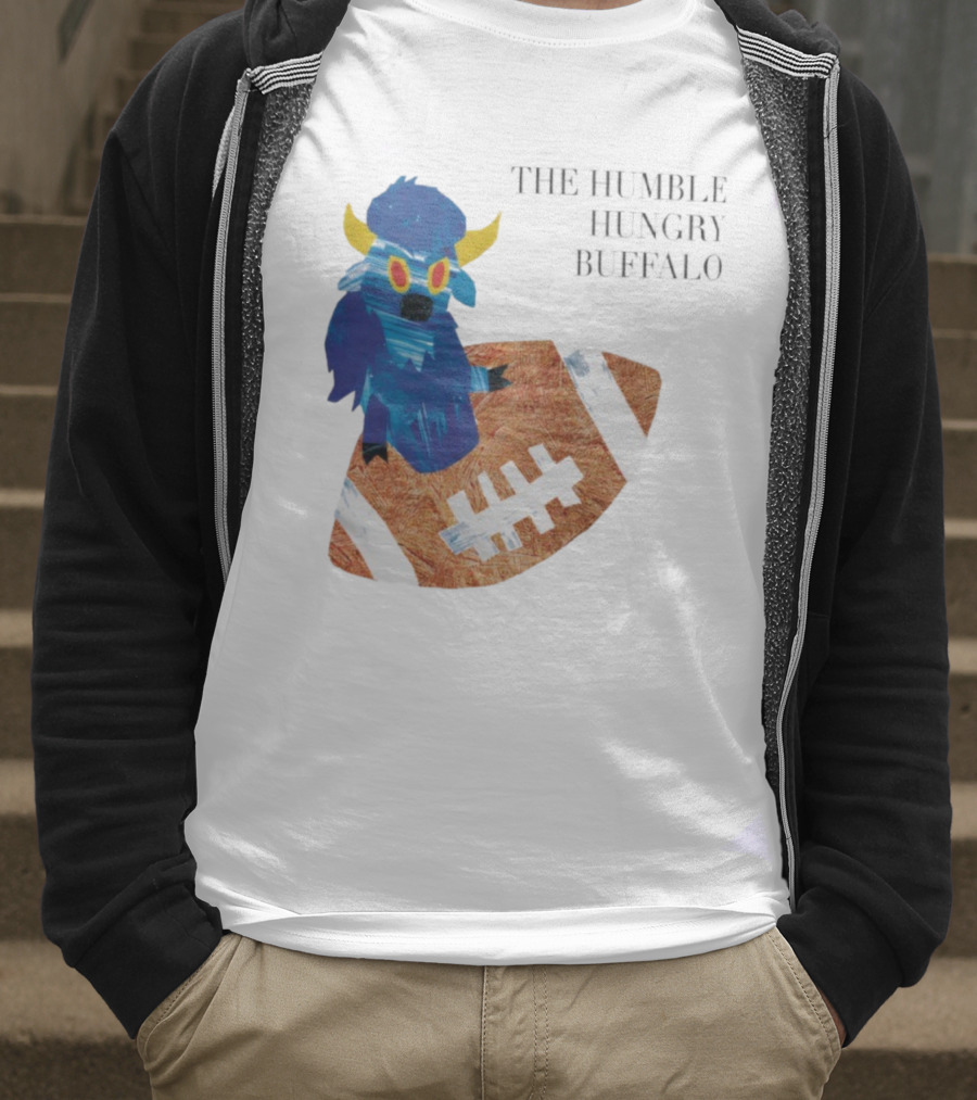 The Humble Hungry Buffalo Riding A Football T-Shirt