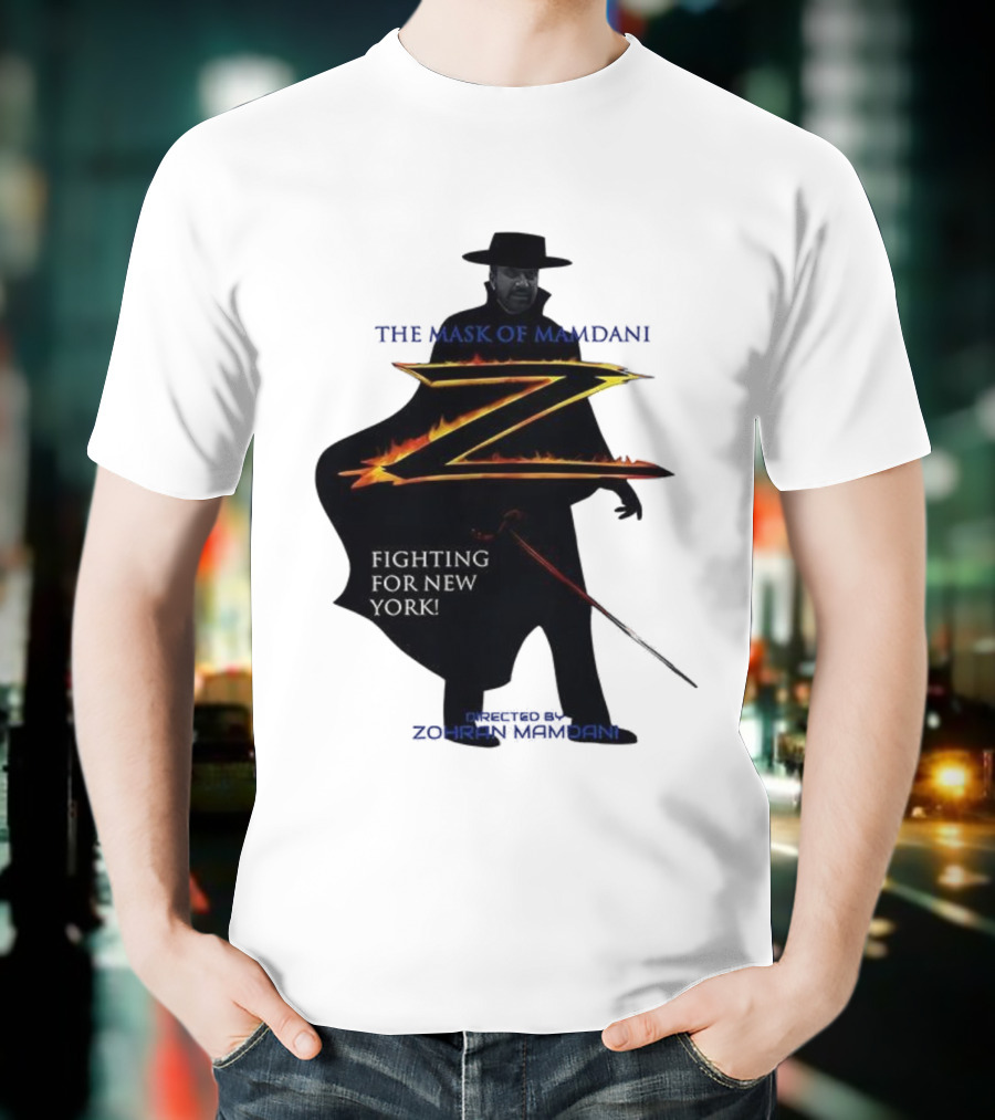 The Mask Of Mamdani Fighting For New York Directed By Zohran Mamdani T-Shirt