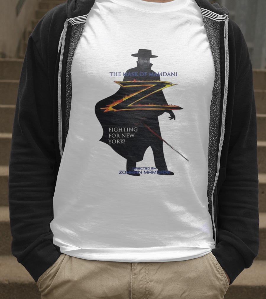 The Mask Of Mamdani Fighting For New York Directed By Zohran Mamdani T-Shirt