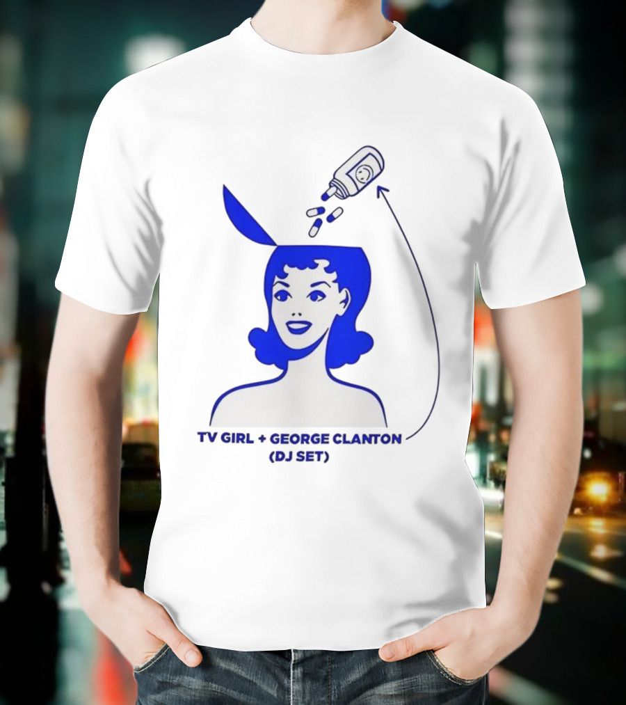 TV Girl George Clanton DJ Set Retro Woman Pills Graphic T-Shirt