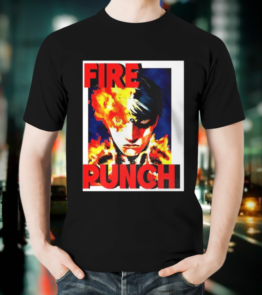 FIRE PUNCH Agni Burning Half Face Manga T-Shirt