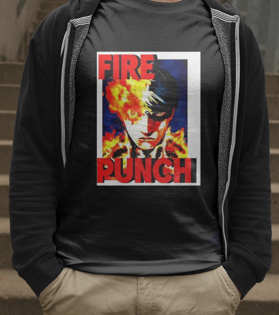 FIRE PUNCH Agni Burning Half Face Manga T-Shirt