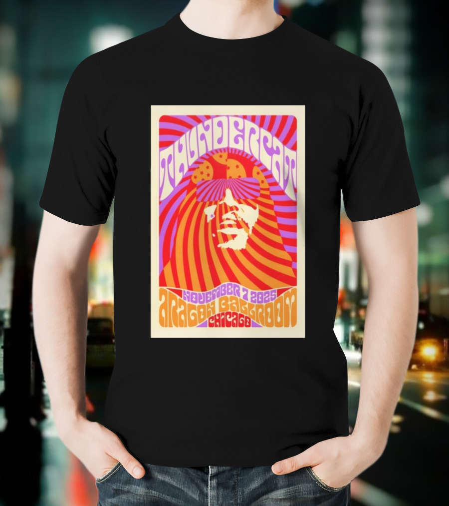 Thundercat November 2025 Aragon Ballroom Chicago Psychedelic Tour T-Shirt