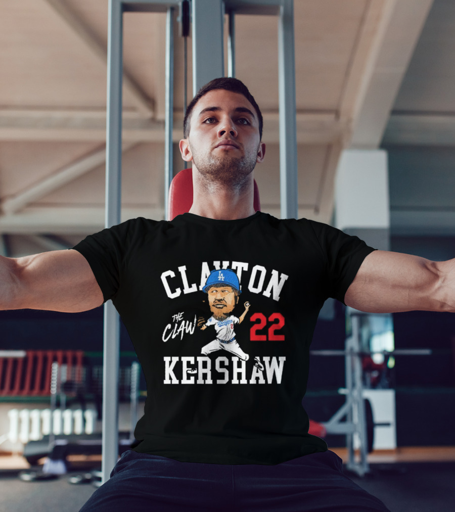 Clayton Kershaw Los Angeles Dodgers The Claw Cartoon 22 T-Shirt
