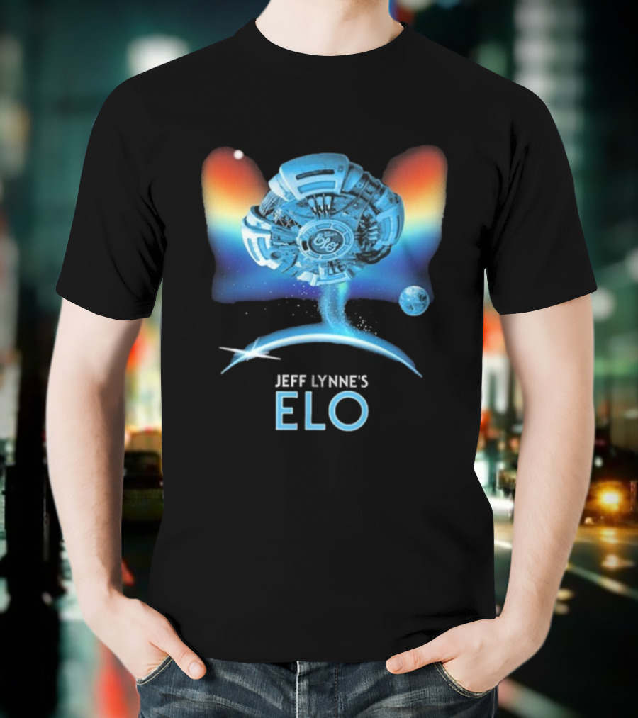 Jeff Lynne’s ELO Spaceship With Rainbow Astral Light T-Shirt