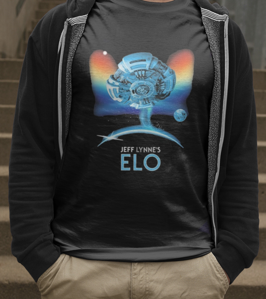 Jeff Lynne’s ELO Spaceship With Rainbow Astral Light T-Shirt