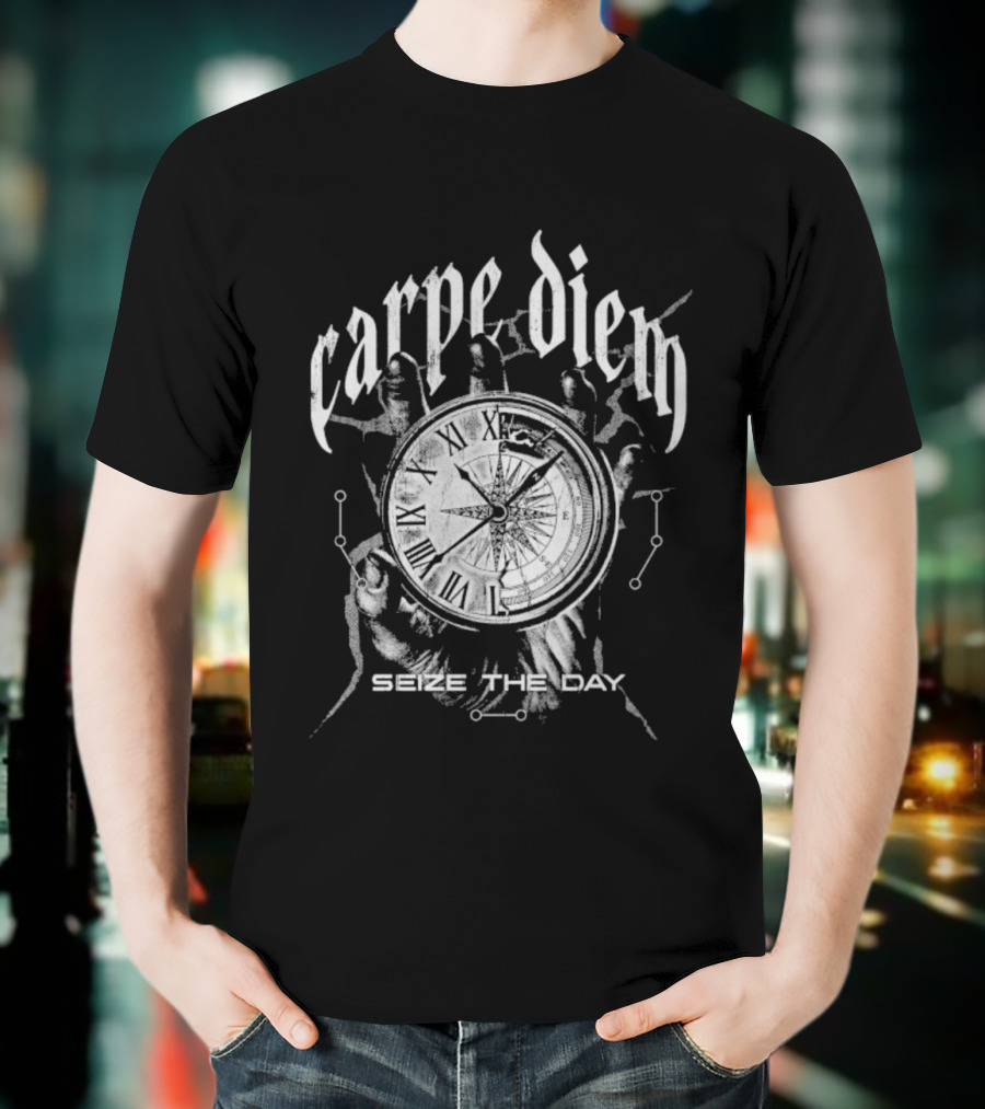 Carpe Diem Seize The Day Roman Numerals T-Shirt