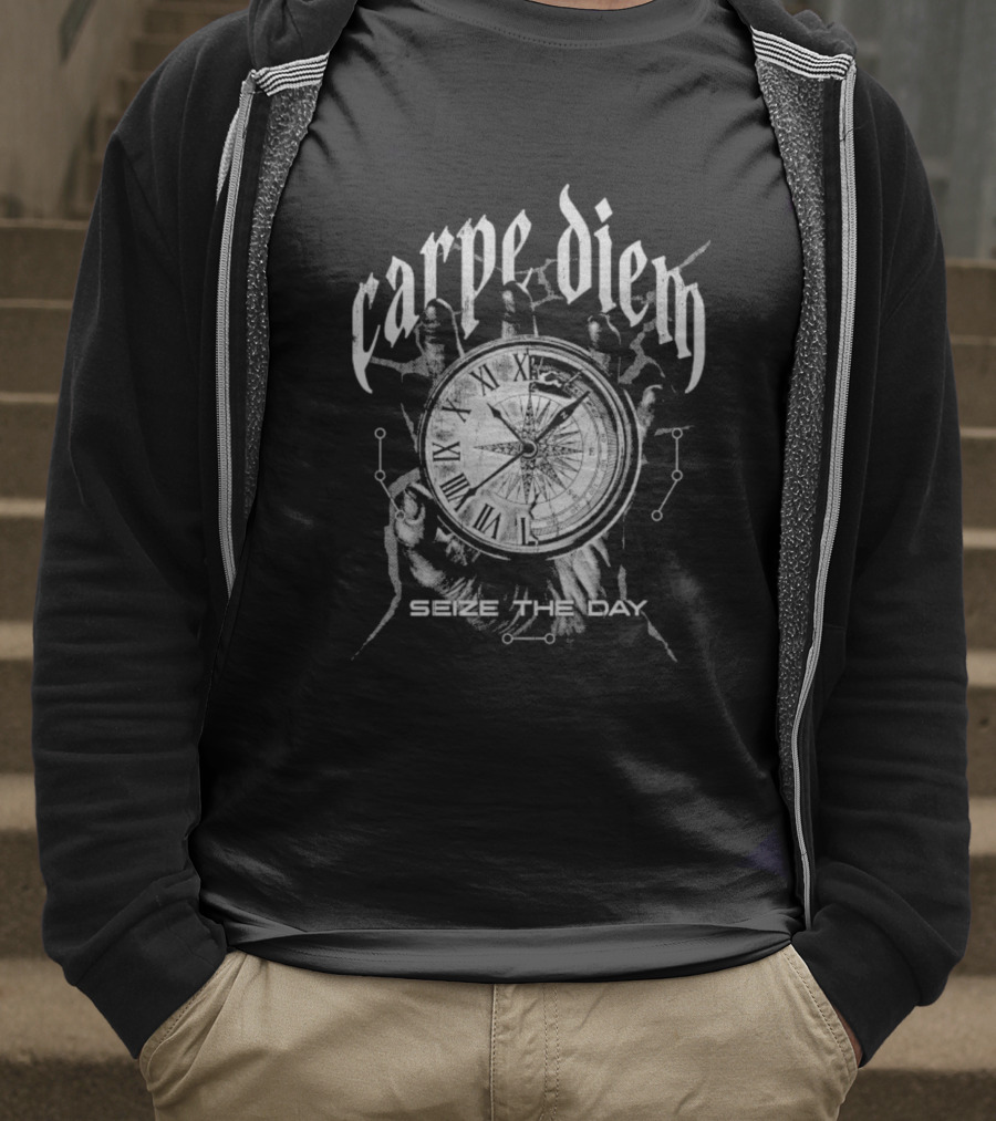 Carpe Diem Seize The Day Roman Numerals T-Shirt