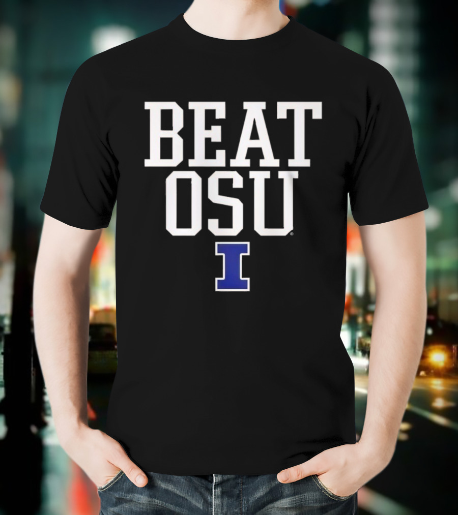 Illinois Fighting Illini Football Beat OSU Game Day Victory Spirit T-Shirt