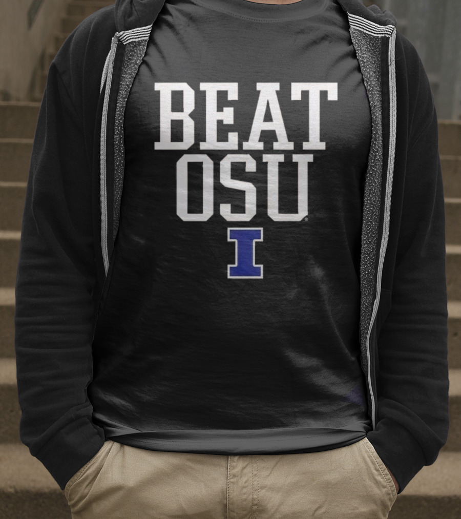 Illinois Fighting Illini Football Beat OSU Game Day Victory Spirit T-Shirt