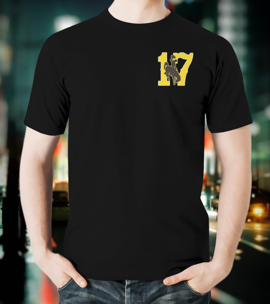 Josh Allen 17 Once A Poke Always A Poke Cowboy Logo T-Shirt