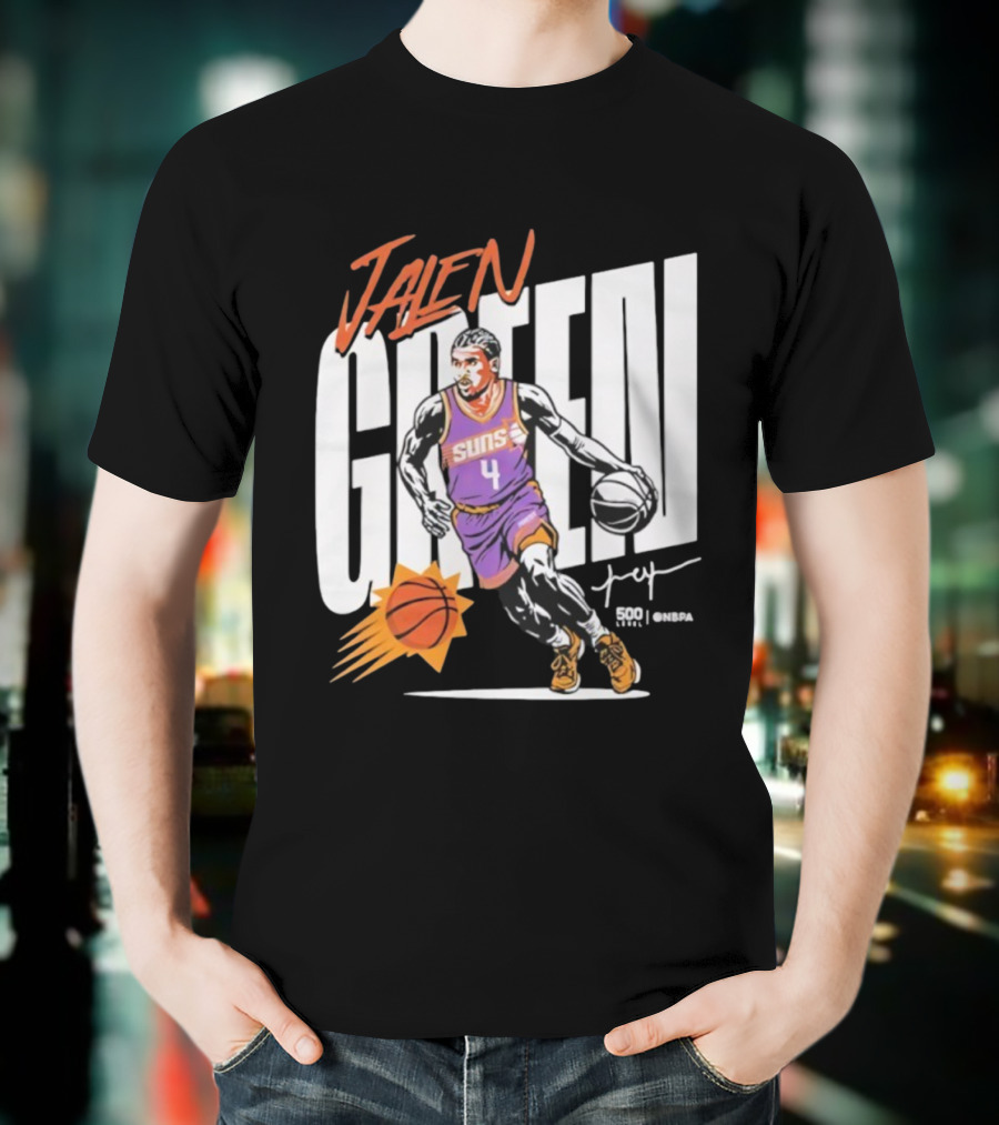 Jalen Green Suns Basketball Vector Number 4 T-Shirt