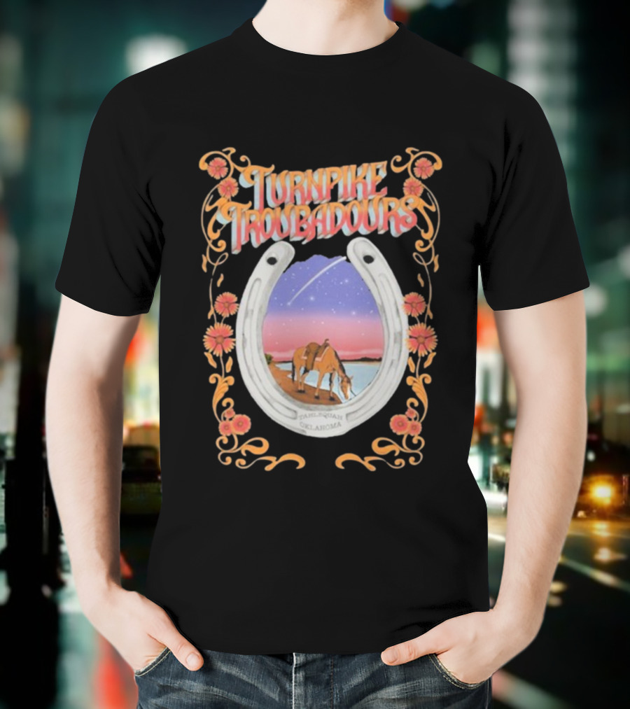 Turnpike Troubadours Washington DC Nov 7 2025 Horseshoe Oklahoma Sunset Scene T-Shirt