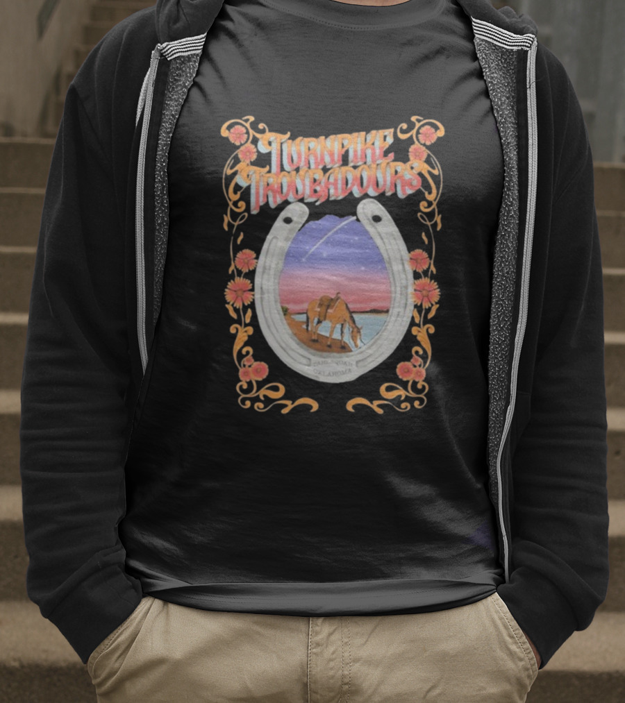 Turnpike Troubadours Washington DC Nov 7 2025 Horseshoe Oklahoma Sunset Scene T-Shirt