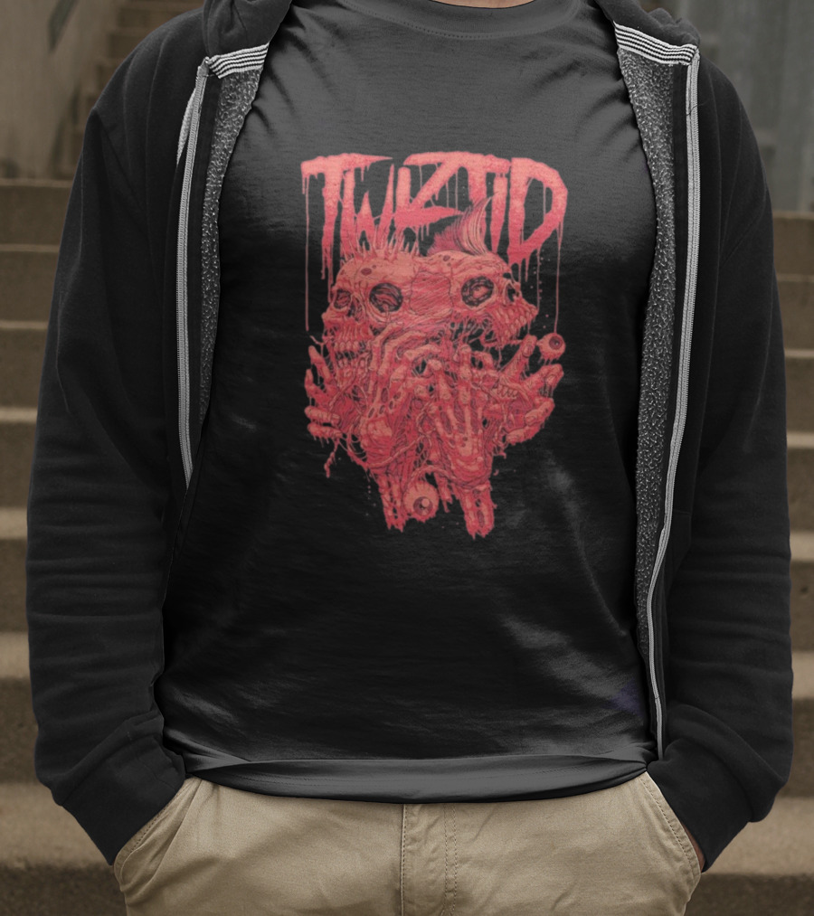 Twiztid Skeletons Bloody Dripping Skull Twiztid T-Shirt