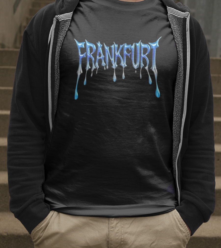 Vega Frankfurt Dripping Text Style T-Shirt
