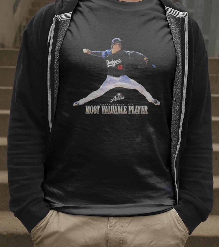 Yoshinobu Yamamoto 18 Dodgers Most Valuable Player MLB 2025 World Series T-Shirt