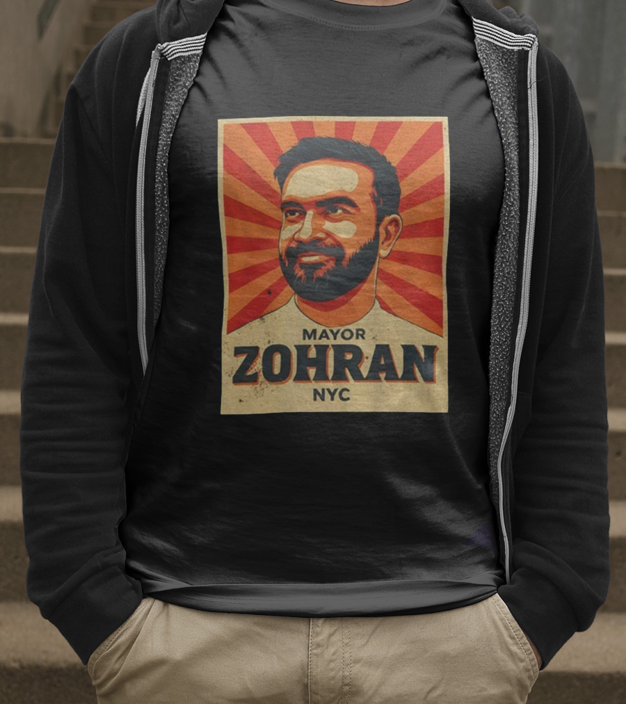 MAYOR ZOHRAN NYC Vintage Political Campaign Retro Style T-Shirt