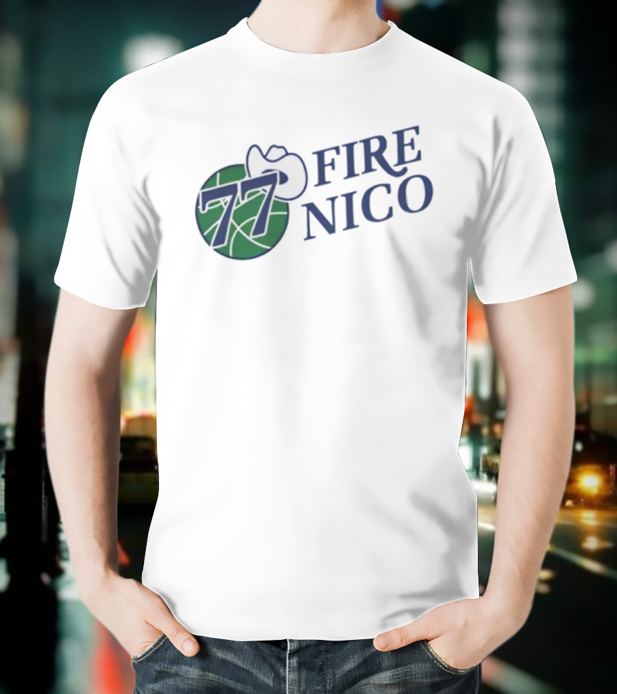 Fire Nico 77 Basketball Cowboy Hat T-Shirt