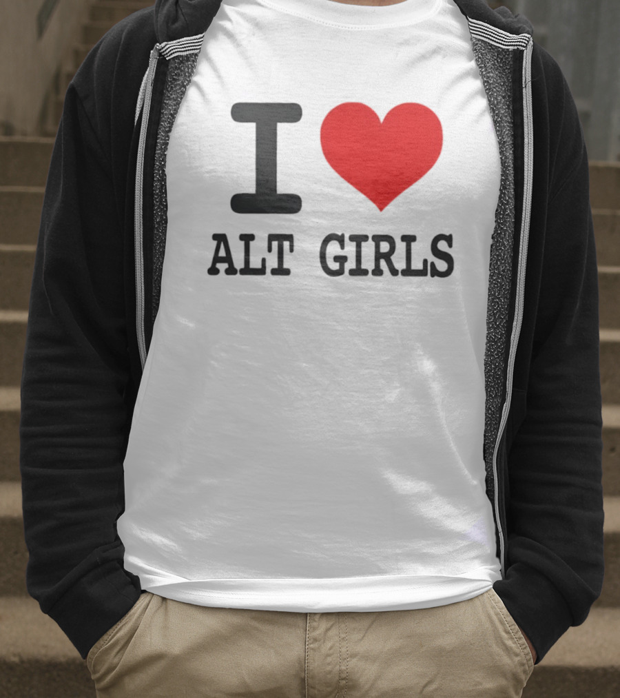 I Love Alt Girls Funny I Heart Design T-Shirt